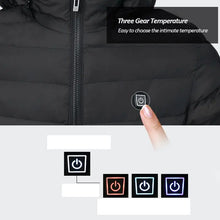 Load image into Gallery viewer, Men's parka Winter Warm USB Heating Jackets Smart Thermostat Pure Color Hooded Heated Clothing male bobojaco Warm padded jacket