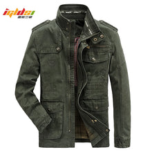 Load image into Gallery viewer, Men's Winter Cargo Jacket Cotton Business Casual Military Multi-pocket Male Air Force Pilot Jacket Outwear Coats Chaqueta Hombre