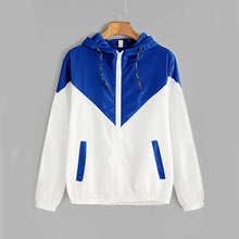 Load image into Gallery viewer, New Outdoor Jacket Coat Womens Long Sleeve Patchwork Thin Skin Suits Hooded Zip Stitching Outwear Coat Running Sport Jacket