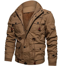 Load image into Gallery viewer, 2025 New Arrival Men's Winter Fleece Jackets Warm Hooded Coat Thermal Thick Outerwear Male Military Jacket Mens Brand Clothing