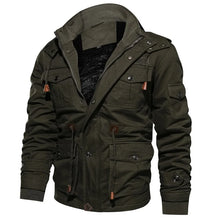 Load image into Gallery viewer, 2025 New Arrival Men's Winter Fleece Jackets Warm Hooded Coat Thermal Thick Outerwear Male Military Jacket Mens Brand Clothing