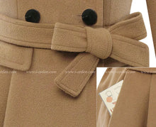 Load image into Gallery viewer, Women's Winter Slim Long Wool Sherpa Coat Double Breasted Padded Korean Cashmere Coat England Style Trench