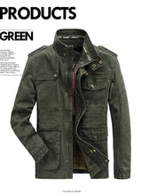 Load image into Gallery viewer, Men's Winter Cargo Jacket Cotton Business Casual Military Multi-pocket Male Air Force Pilot Jacket Outwear Coats Chaqueta Hombre