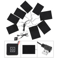 Load image into Gallery viewer, 3 Levels Electric Cloth Heater USB Heating Pads Outdoor Thermal Winter Heating Vest Pads Vest Heater for DIY Heated Clothing