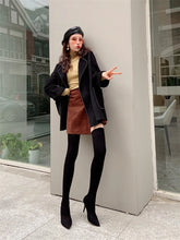 Load image into Gallery viewer, High-heeled knee high boots for women sexy knitted stockings elastic long boots
