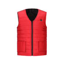 Load image into Gallery viewer, Unisex Heated Vest – 11 Heating Areas, V-Neck & USB Smart Temp Control, Cotton Material