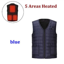 Load image into Gallery viewer, Unisex Heated Vest – 11 Heating Areas, V-Neck & USB Smart Temp Control, Cotton Material