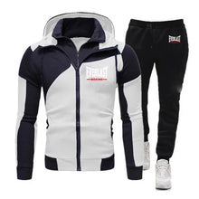 Load image into Gallery viewer, Men's Zipper Patchwork Sweatshirt + Casual Sport Pants Sportswear for Men