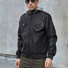 Load image into Gallery viewer, Men's Faux Leather Jackets for Men Autumn Winter Motorcycle PU Jacket Streetwear Outdoor Coats Loose Jacket