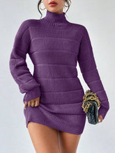 Load image into Gallery viewer, Women's Knitted Dress Turtleneck Mini Slim 2025 Winter Knitting Above Knee