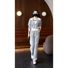 Load image into Gallery viewer, Casual sports suit for women 2025 hooded cardigan jacket for women two-piece set