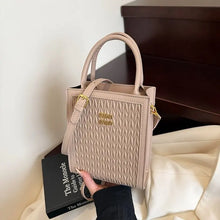 Load image into Gallery viewer, Designer Leather Handbag For Elegant Ladies, Crossbody Shoulder Tote Bag With Secure Zipper