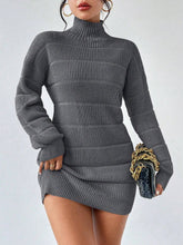 Load image into Gallery viewer, Women's Knitted Dress Turtleneck Mini Slim 2025 Winter Knitting Above Knee