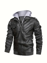 Load image into Gallery viewer, Motorcycle Leather Jackets Coat Slim Fit Lapel