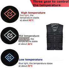 Load image into Gallery viewer, Unisex Heated Vest – 11 Heating Areas, V-Neck & USB Smart Temp Control, Cotton Material