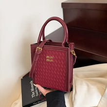 Load image into Gallery viewer, Designer Leather Handbag For Elegant Ladies, Crossbody Shoulder Tote Bag With Secure Zipper