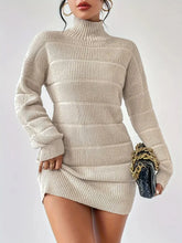 Load image into Gallery viewer, Women's Knitted Dress Turtleneck Mini Slim 2025 Winter Knitting Above Knee
