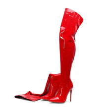 Load image into Gallery viewer, Women Over The Knee Length Long Boots Stiletto Heel Women Boots Patent Leather