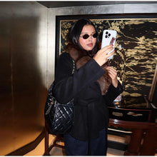 Load image into Gallery viewer, Elegant Faux Fur Lace Up Woolen Coat Women Shawl Collar Belted Waist Full Sleeve Coats Female Autumn Winter Fashion Lady Outwear