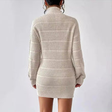 Load image into Gallery viewer, Women's Knitted Dress Turtleneck Mini Slim 2025 Winter Knitting Above Knee