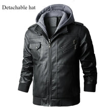 Load image into Gallery viewer, Men's Faux Leather Jackets for Men Autumn Winter Motorcycle PU Jacket Streetwear Outdoor Coats Loose Jacket
