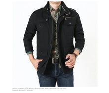 Load image into Gallery viewer, Men&#39;s Winter Cargo Jacket Cotton Business Casual Military Multi-pocket Male Air Force Pilot Jacket Outwear Coats Chaqueta Hombre
