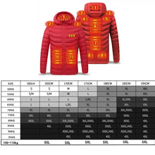 Load image into Gallery viewer, Men&#39;s parka Winter Warm USB Heating Jackets Smart Thermostat Pure Color Hooded Heated Clothing male bobojaco Warm padded jacket
