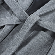 Load image into Gallery viewer, Fashion Hooded Women&#39;s Wollen Coat Fur Collar Lace Up Pocket Solid Warm Lady Coats 2025 Autumn Winter Elegant Female Streetwear
