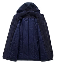 Load image into Gallery viewer, Outdoor Windbreaker Winter Jacket Men Thick Warm Mens Parkas Quality Cashmere Liner Detachable 2 in 1 Multi-pocket Coats L-4XL
