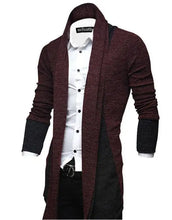 Load image into Gallery viewer, Sweater Coats Men New Fashion 2025 Autumn Men&#39;s Slim Long Solid Color Knitted Jacket Fashion Men&#39;s Casual Sweater Cardigan Coats
