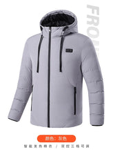 Load image into Gallery viewer, Winter Heating Jacket Mens 11 Heating Zone USB Charging Temperature Controlled Padded Coat Outdoor Ski Warm Cold-proof Parka
