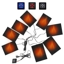 Load image into Gallery viewer, 3 Levels Electric Cloth Heater USB Heating Pads Outdoor Thermal Winter Heating Vest Pads Vest Heater for DIY Heated Clothing
