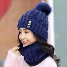 Load image into Gallery viewer, Winter Beanie Hats for Women with Thick Fleece Lined Scarf Set
