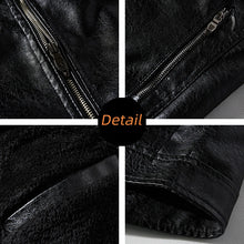 Load image into Gallery viewer, New Men&#39;s Faux Leather Winter Casual Motorcycle Slim PU Jacket Biker Faux Leather High Quality Fashion Warm Overcoat
