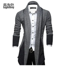 Load image into Gallery viewer, Sweater Coats Men New Fashion 2025 Autumn Men&#39;s Slim Long Solid Color Knitted Jacket Fashion Men&#39;s Casual Sweater Cardigan Coats
