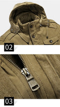 Load image into Gallery viewer, Outdoor Windbreaker Winter Jacket Men Thick Warm Mens Parkas Quality Cashmere Liner Detachable 2 in 1 Multi-pocket Coats L-4XL
