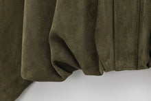 Load image into Gallery viewer, HH Women Brown Green Suede Jacket Loose Casual Bomber Coat Lapel Zipper Long Sleeve Jackets Vintage Lady Motorcycle Outwears

