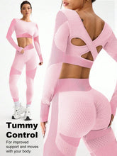 Load image into Gallery viewer, Women&#39;s 2pcs Hot-selling New Sports Tight Running Breathable Seamless Yoga Suit
