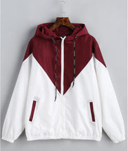 Load image into Gallery viewer, New Outdoor Jacket Coat Womens Long Sleeve Patchwork Thin Skin Suits Hooded Zip Stitching Outwear Coat Running Sport Jacket
