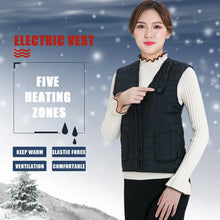 Load image into Gallery viewer, Unisex Heated Vest – 11 Heating Areas, V-Neck &amp; USB Smart Temp Control, Cotton Material
