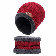 Load image into Gallery viewer, Winter Hats Knit Cap Men And Women Velvet Hat Coral Fleece Scarf Outdoor Riding Hat Warm Thickening Plus Velvet Neck Protect Cap
