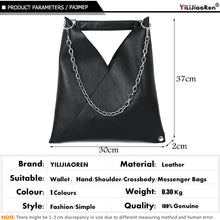 Load image into Gallery viewer, Fashion Faux Leather Handbags for Ladies Luxury Handbags Women Bags Designer Large Capacity Tote Simple Chain Shoulder Bag Female

