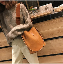 Load image into Gallery viewer, Designer Handbags Ladies Bucket Bag PU Leather Shoulder Large Capacity Crossbody Bags for Women High Quality New Tote Bag
