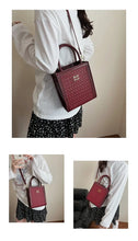 Load image into Gallery viewer, Designer Leather Handbag For Elegant Ladies, Crossbody Shoulder Tote Bag With Secure Zipper
