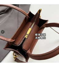 Load image into Gallery viewer, Designer Leather Handbag For Elegant Ladies, Crossbody Shoulder Tote Bag With Secure Zipper
