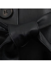 Load image into Gallery viewer, HH Women&#39;s Winter Fashion Coats Black Fur Turn-Down Collar Long Sleeves Lace-Up Decoration Single Breasted Female Warm Jackets
