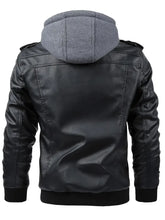 Load image into Gallery viewer, Motorcycle Leather Jackets  Coat Slim Fit Lapel
