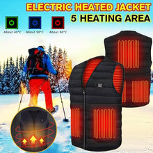 Load image into Gallery viewer, Unisex Heated Vest – 11 Heating Areas, V-Neck &amp; USB Smart Temp Control, Cotton Material
