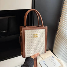 Load image into Gallery viewer, Designer Leather Handbag For Elegant Ladies, Crossbody Shoulder Tote Bag With Secure Zipper
