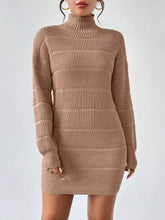 Load image into Gallery viewer, Women&#39;s Knitted Dress Turtleneck Mini Slim 2025 Winter Knitting Above Knee
